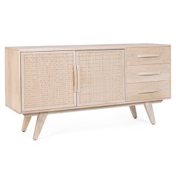 Credenza 2 ante 3 cassetti in legno Sahana Bizzotto